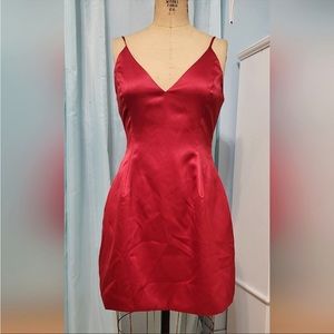 Fashion Nova | Dresses | Fashion Nova Cherry Red Satin Mini Dress Medium |  Poshmark